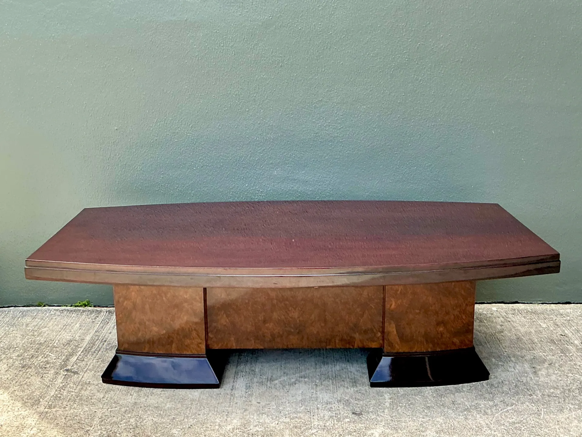 Vintage Custom Deco Two Tone Burl Coffee Table — additional photo 6