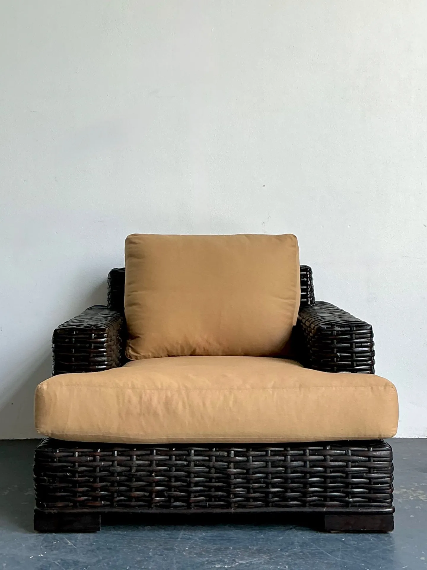 Vintage Ralph Lauren “Modern Organic” Woven Rattan Lounge Chair — additional photo 3
