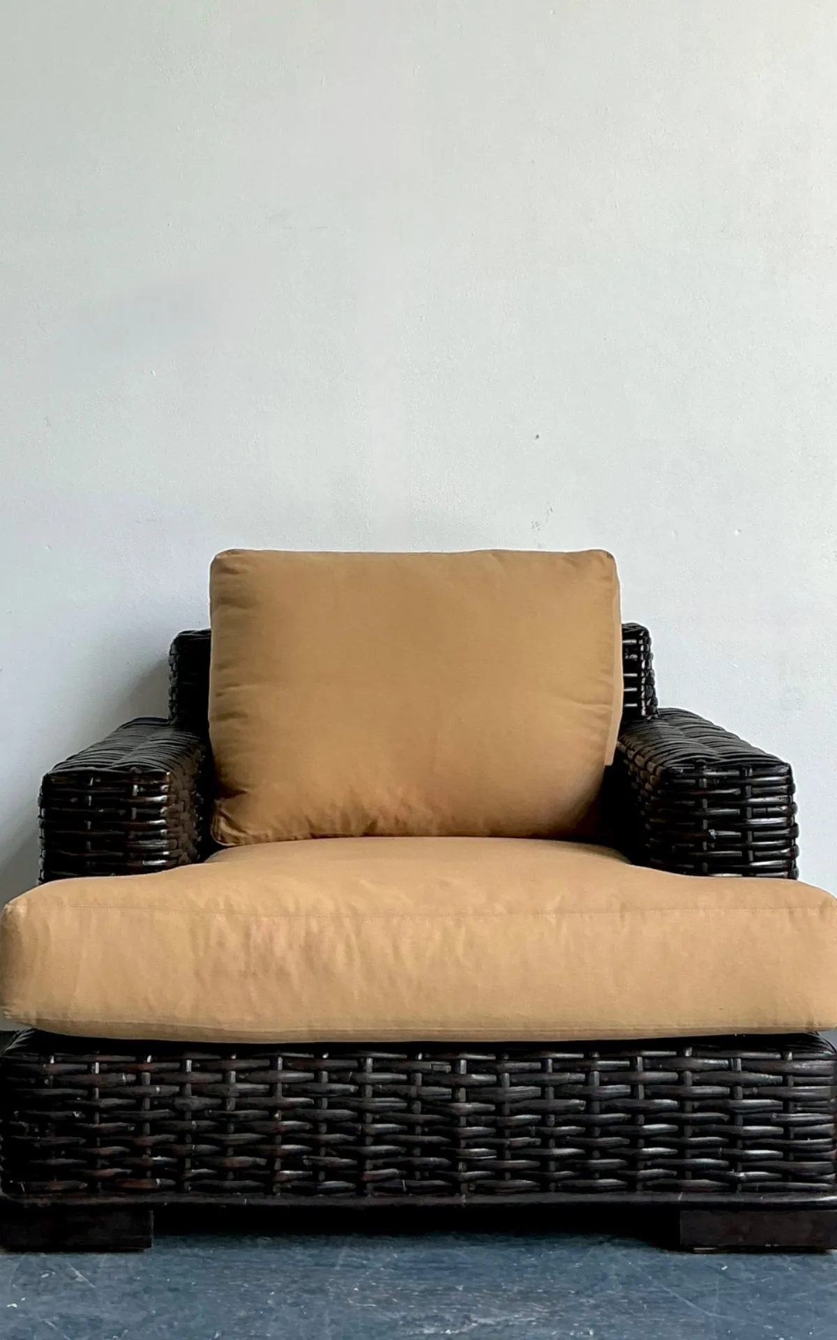 Vintage Ralph Lauren “Modern Organic” Woven Rattan Lounge Chair — additional photo 3
