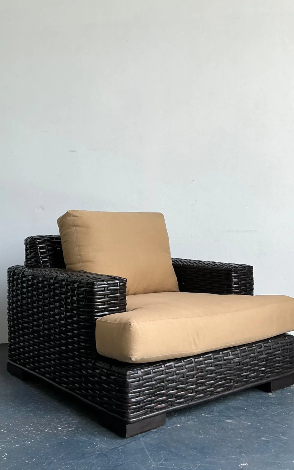 Vintage Ralph Lauren “Modern Organic” Woven Rattan Lounge Chair — additional photo 5