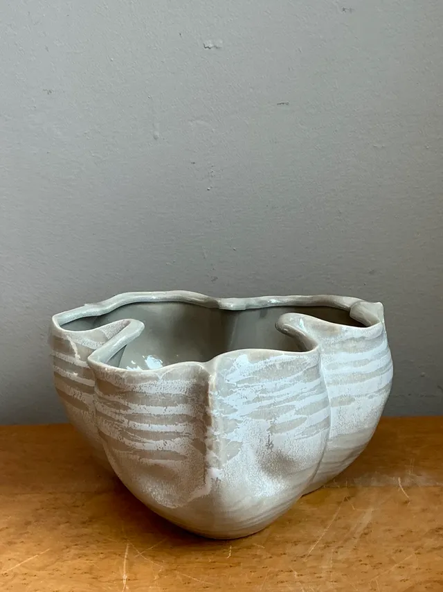 Vintage Organic Form Ceramic Bowl — additional photo 2