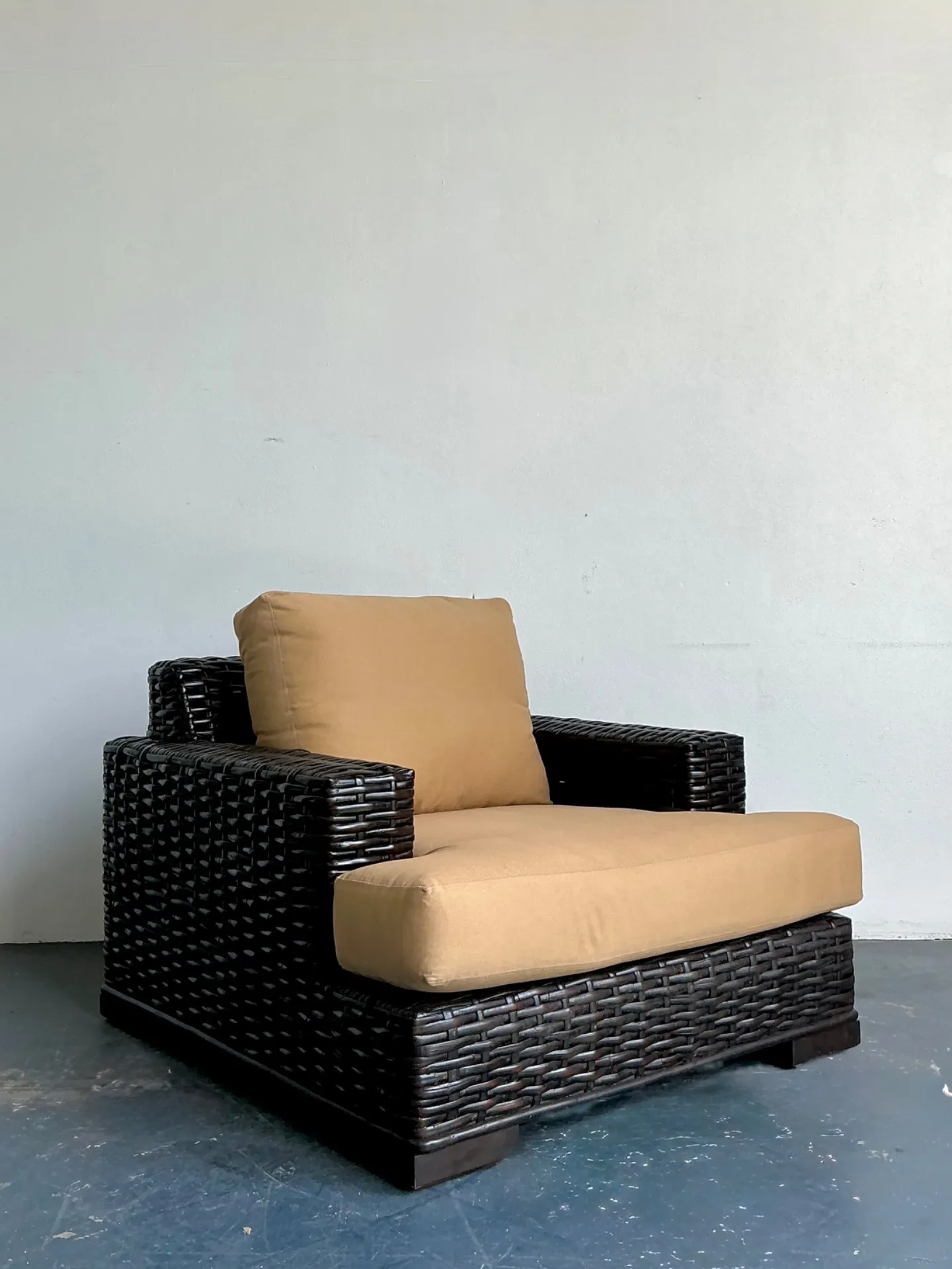 Vintage Ralph Lauren “Modern Organic” Woven Rattan Lounge Chair — additional photo 4