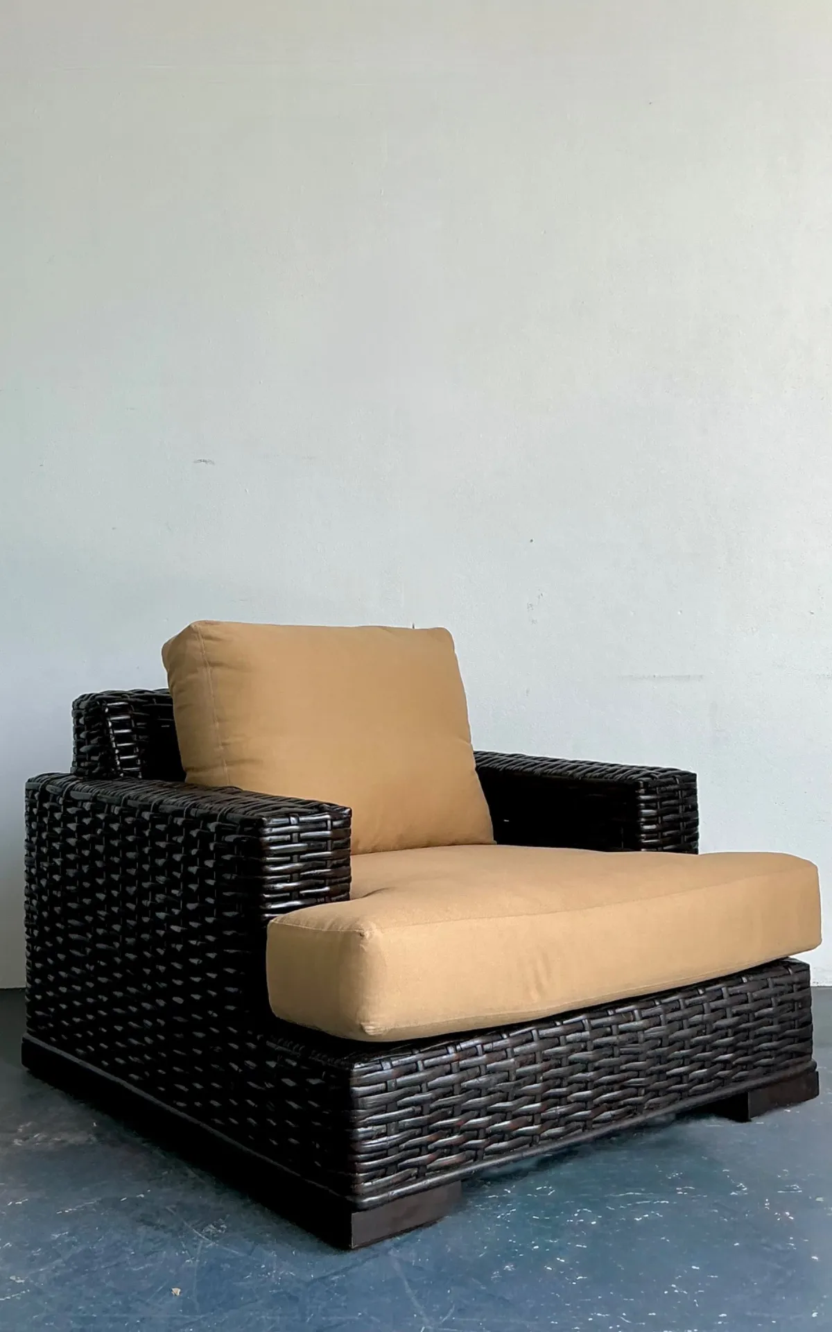 Vintage Ralph Lauren “Modern Organic” Woven Rattan Lounge Chair — additional photo 4