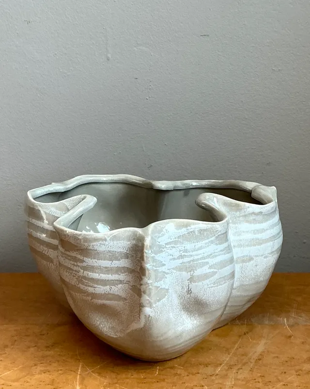 Vintage Organic Form Ceramic Bowl — additional photo 7