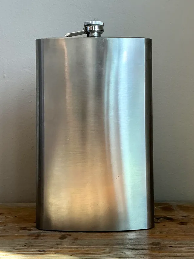 Vintage Oversized Stainless Steel Flask — additional photo 7
