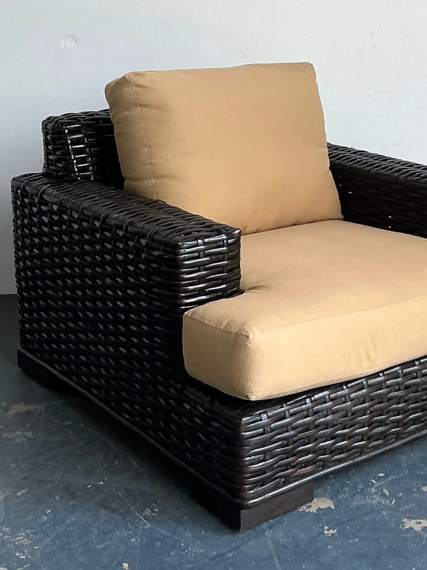 Vintage Ralph Lauren “Modern Organic” Woven Rattan Lounge Chair — additional photo 2
