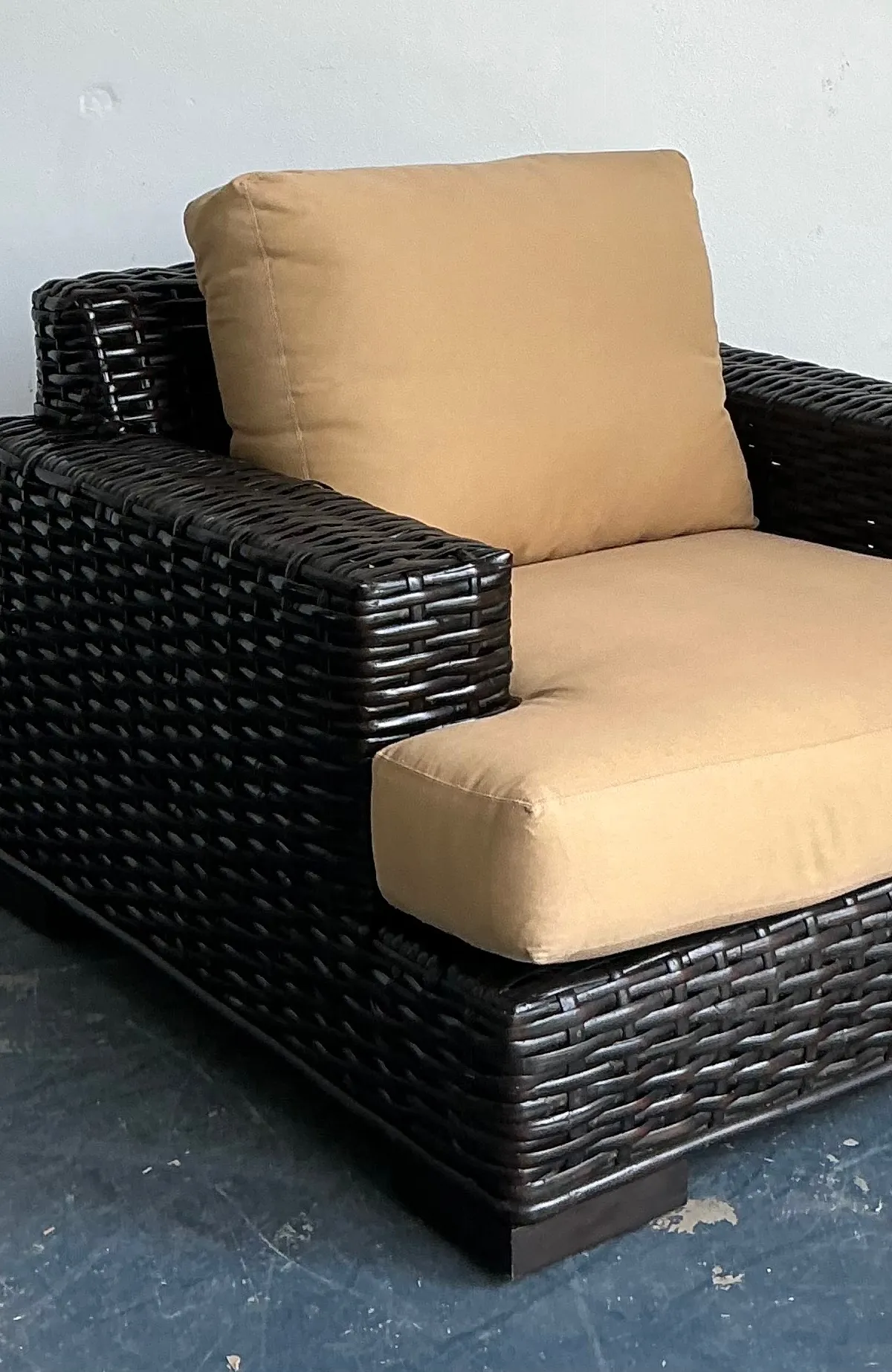 Vintage Ralph Lauren “Modern Organic” Woven Rattan Lounge Chair — additional photo 2