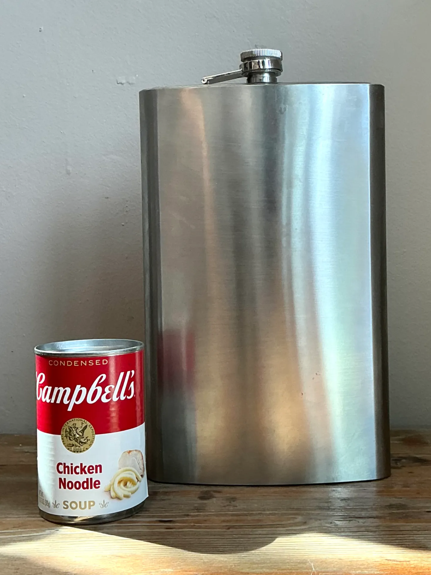 Vintage Oversized Stainless Steel Flask — additional photo 8