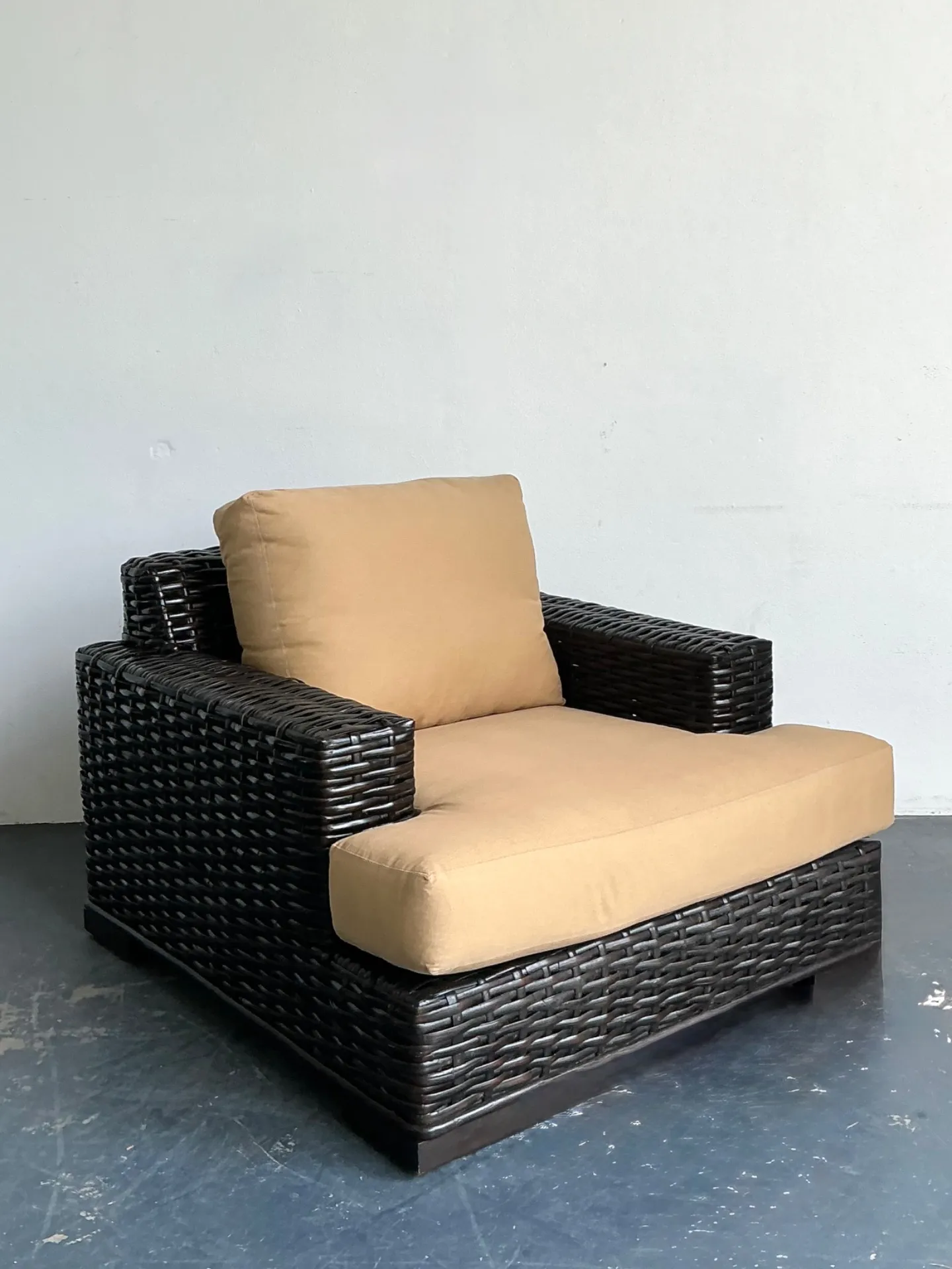 Vintage Ralph Lauren “Modern Organic” Woven Rattan Lounge Chair — additional photo 7