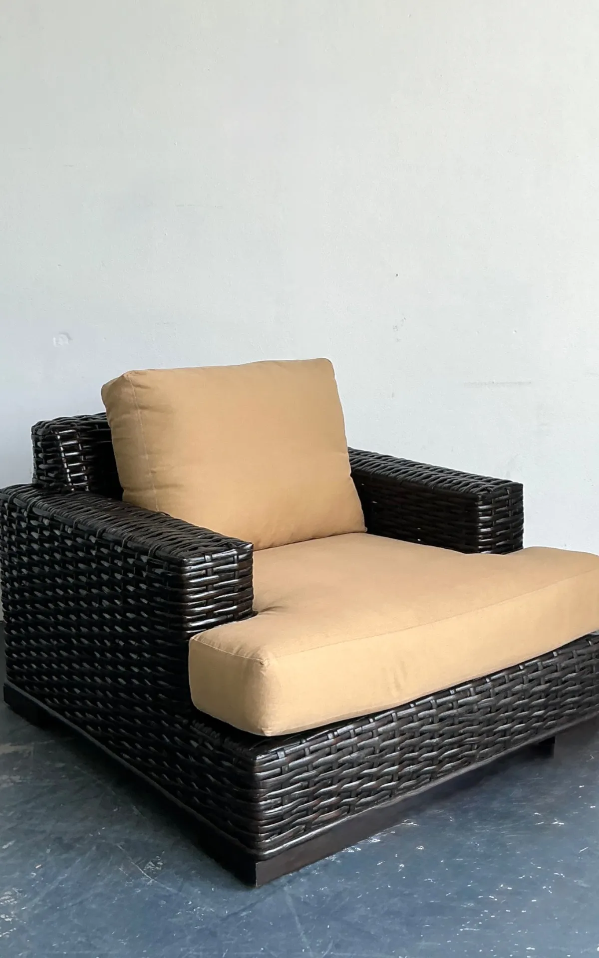 Vintage Ralph Lauren “Modern Organic” Woven Rattan Lounge Chair — additional photo 7