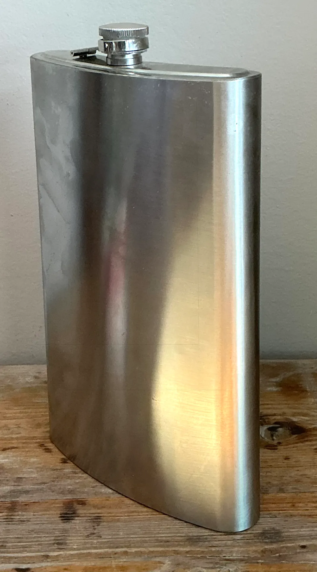 Vintage Oversized Stainless Steel Flask — additional photo 2