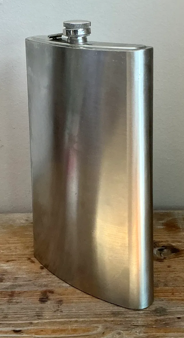 Vintage Oversized Stainless Steel Flask — additional photo 1