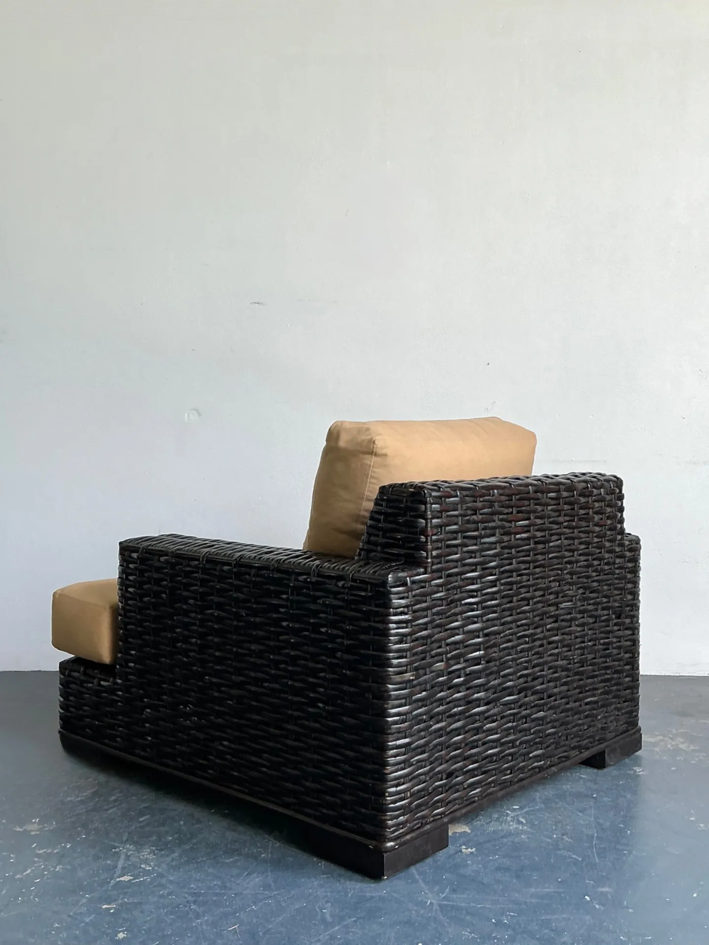 Vintage Ralph Lauren “Modern Organic” Woven Rattan Lounge Chair — additional photo 6