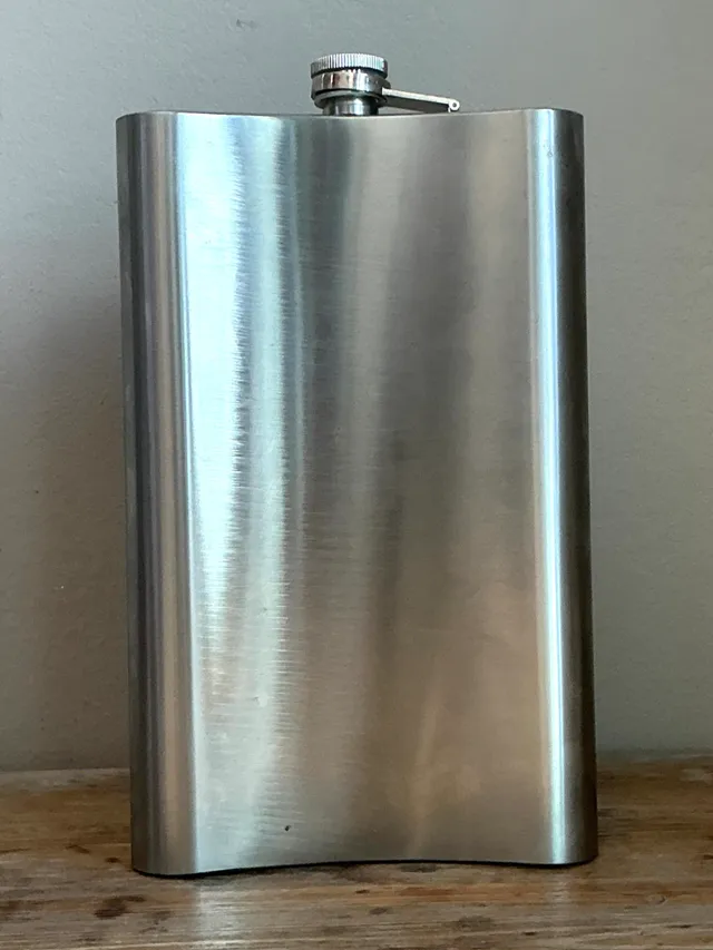 Vintage Oversized Stainless Steel Flask — additional photo 4