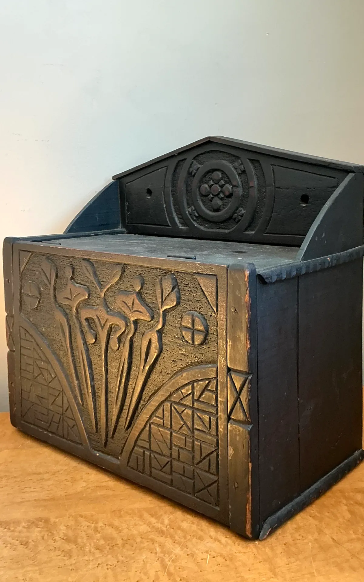 Vintage Wood Carved Storage Wall Box — additional photo 5