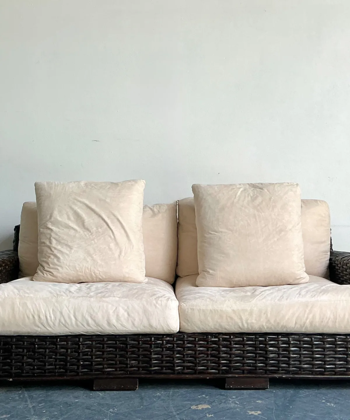 Vintage Ralph Lauren Woven Rattan Three-Seat Sofa — additional photo 5