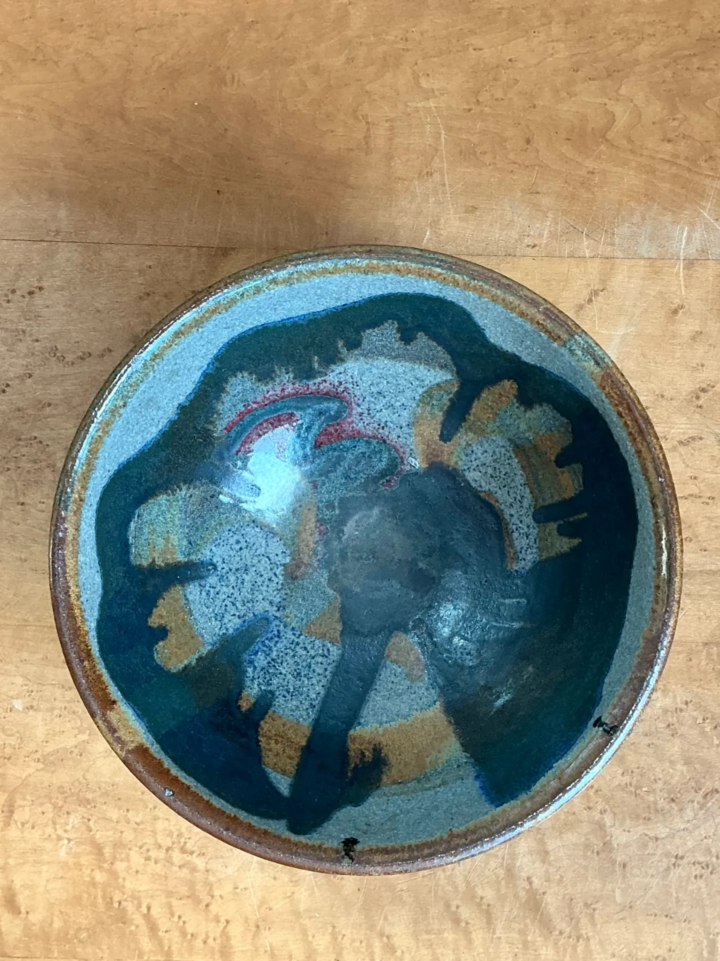 Vintage Abstract Ceramic Bowl — additional photo 2