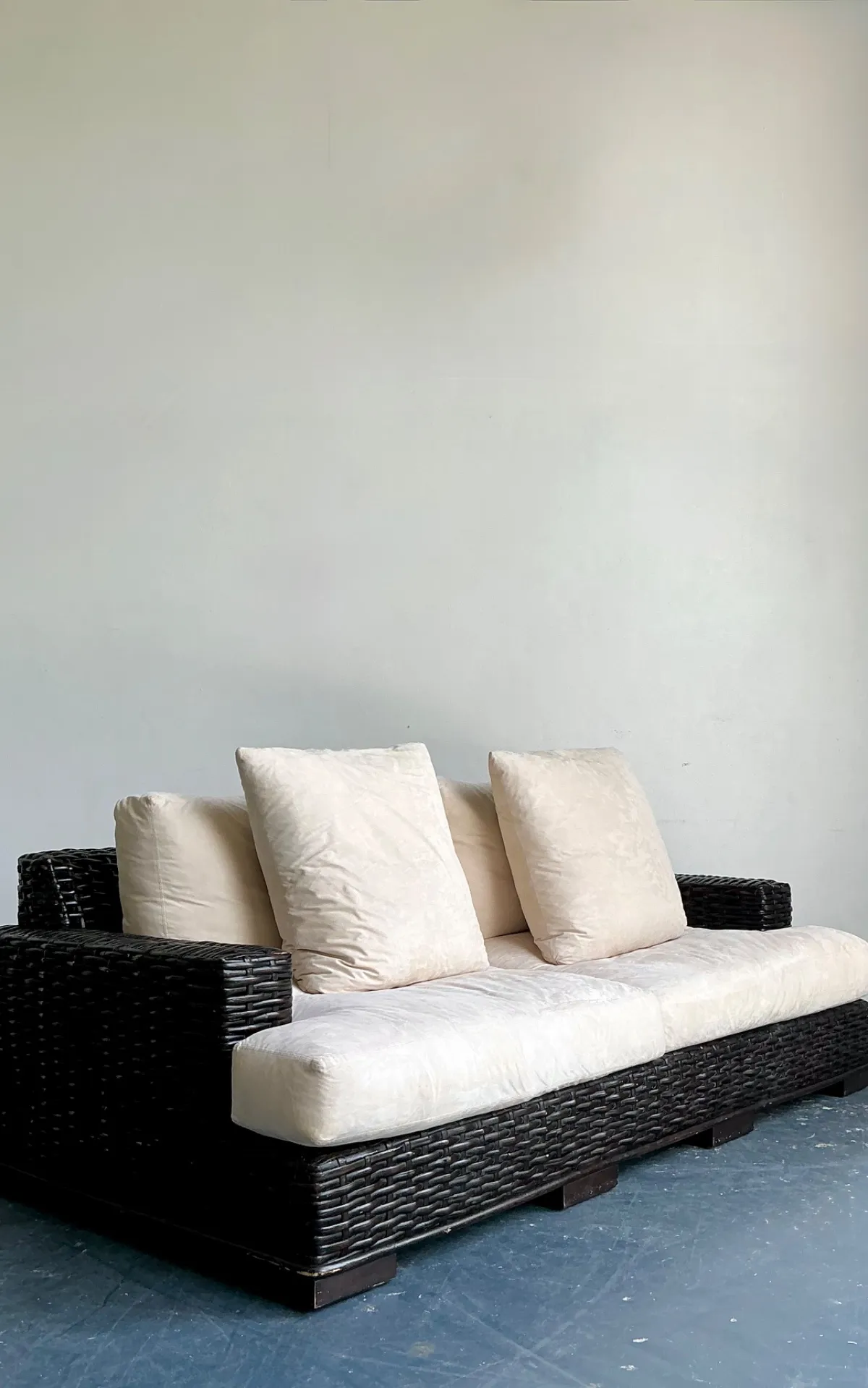 Vintage Ralph Lauren Woven Rattan Three-Seat Sofa — additional photo 7