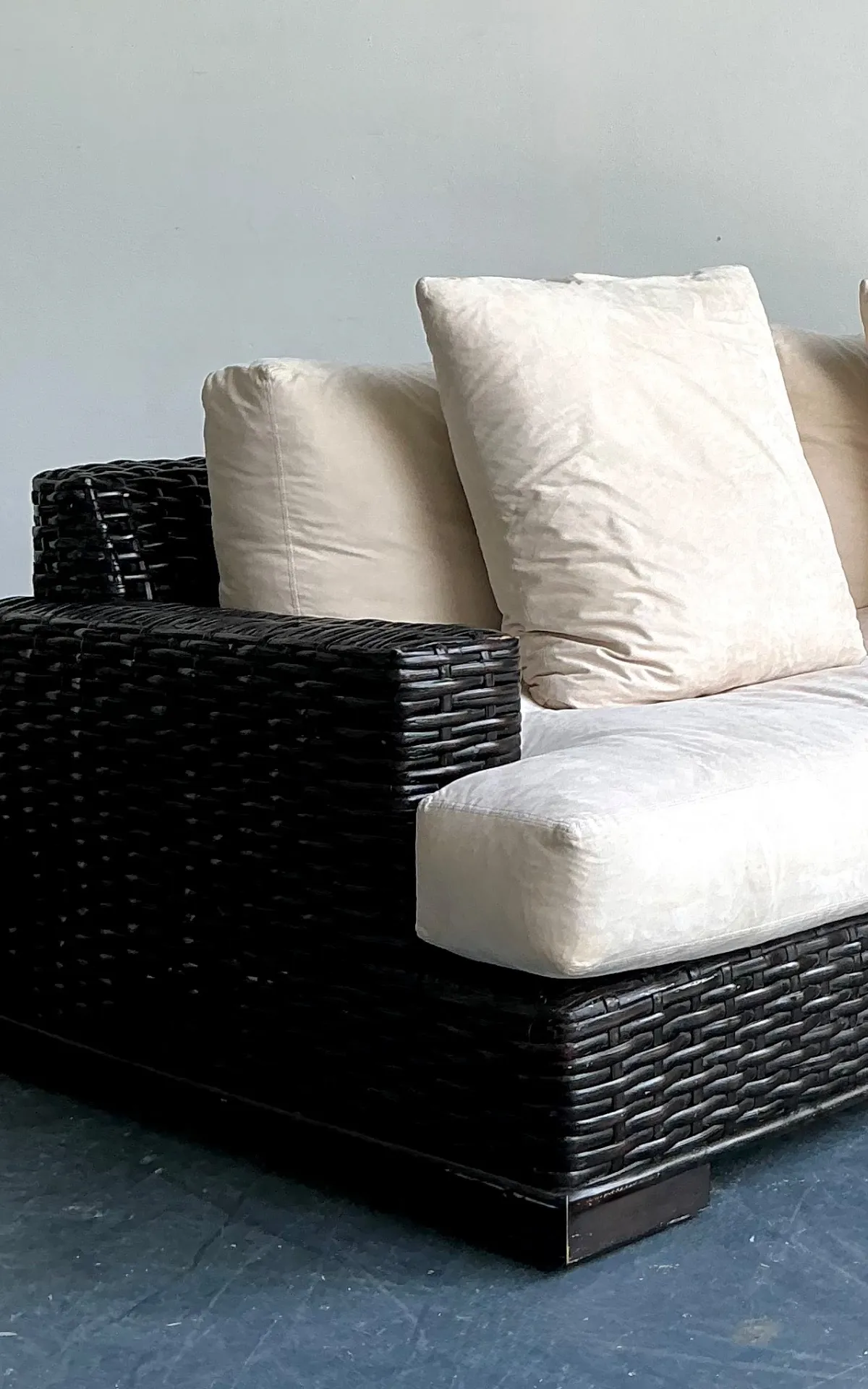 Vintage Ralph Lauren Woven Rattan Three-Seat Sofa — additional photo 8