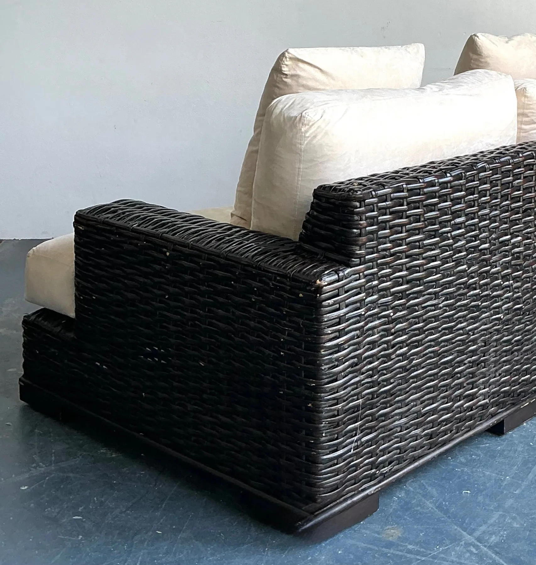 Vintage Ralph Lauren Woven Rattan Three-Seat Sofa — additional photo 6