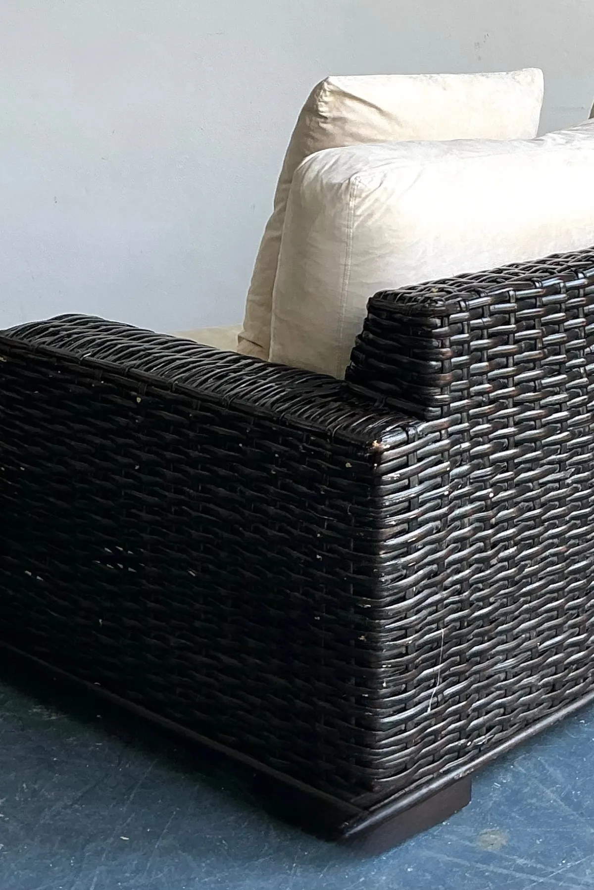 Vintage Ralph Lauren Woven Rattan Three-Seat Sofa — additional photo 6