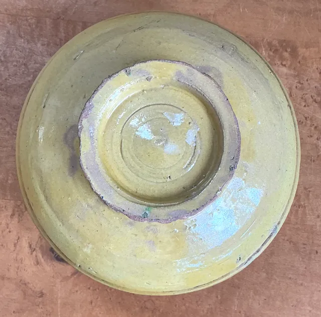 Vintage Striped Earthenware Decorative Bowl — additional photo 4
