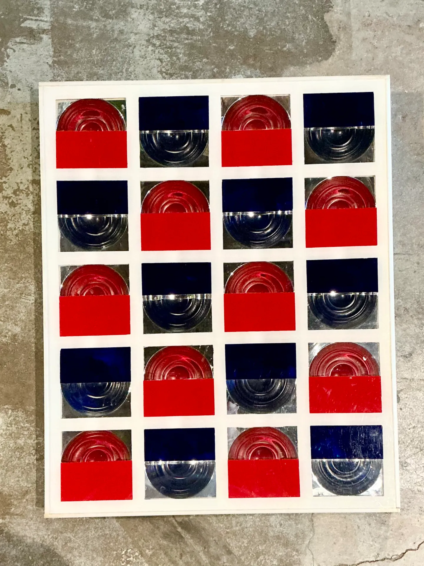 Vintage Lucite and Wood Geometric Wall Art — additional photo 3