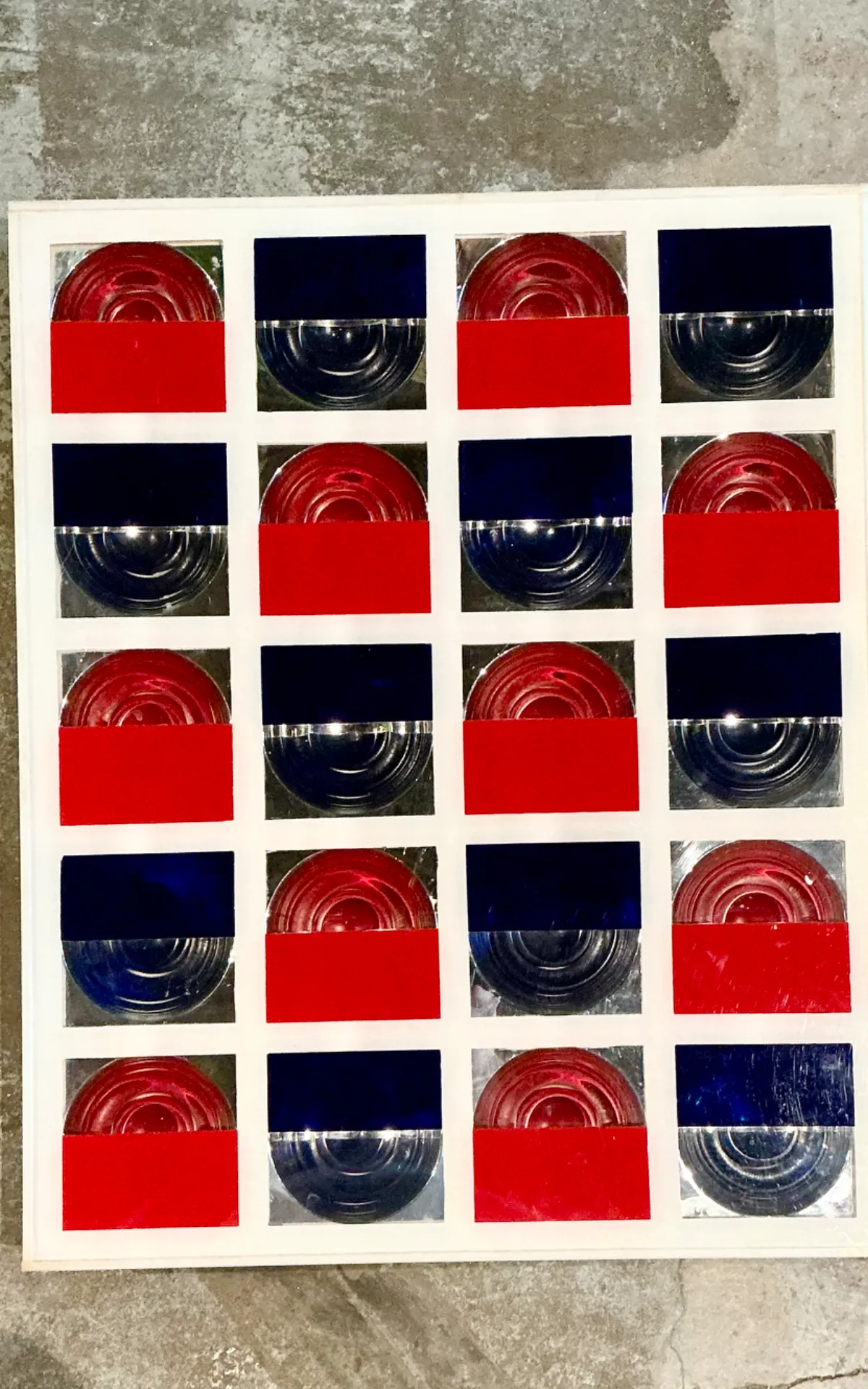 Vintage Lucite and Wood Geometric Wall Art — additional photo 3