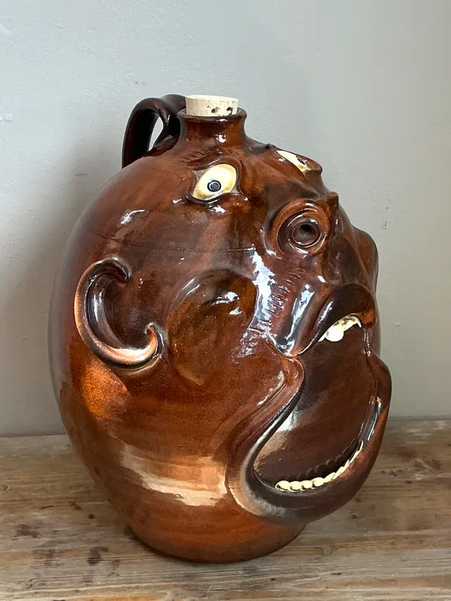 Vintage Brown Ceramic Face Jug — additional photo 7