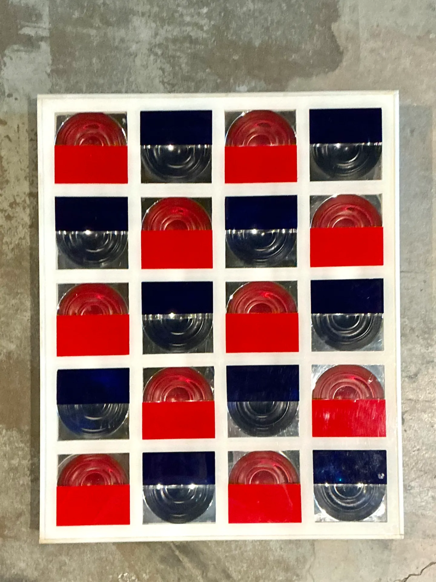 Vintage Lucite and Wood Geometric Wall Art — additional photo 1