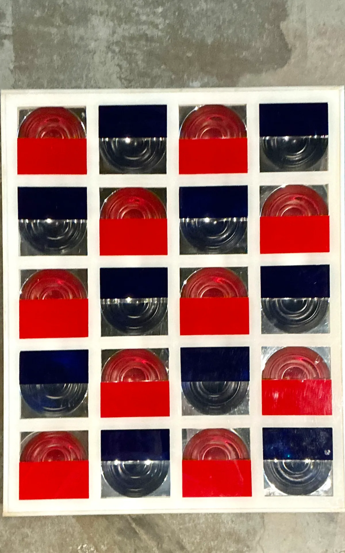 Vintage Lucite and Wood Geometric Wall Art — additional photo 1