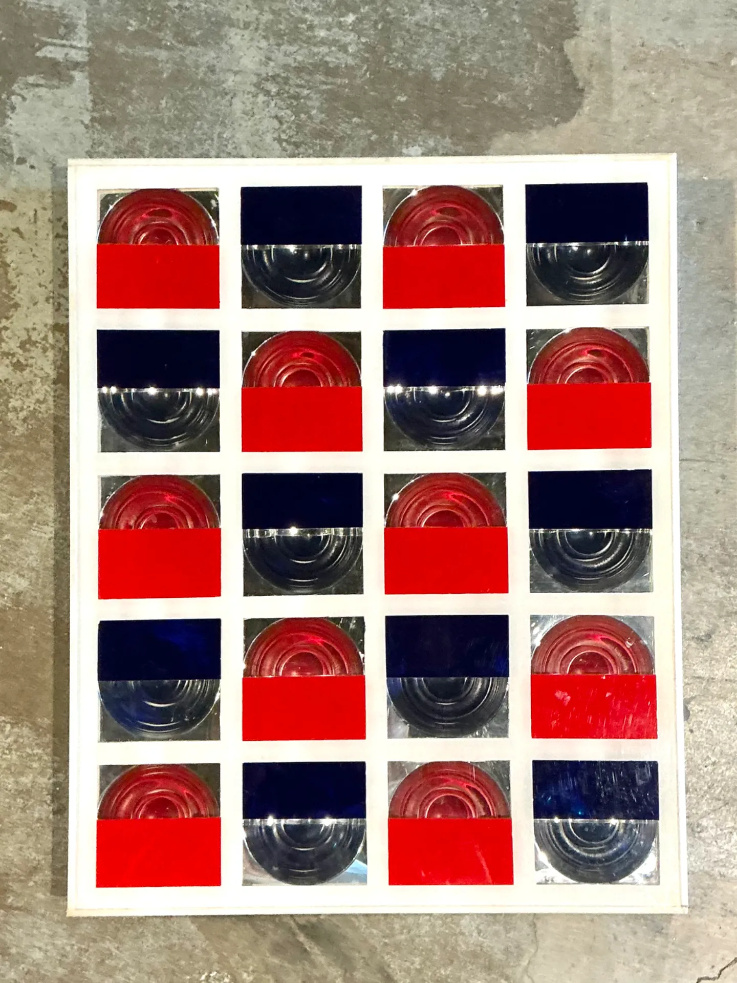 Vintage Lucite and Wood Geometric Wall Art — additional photo 2