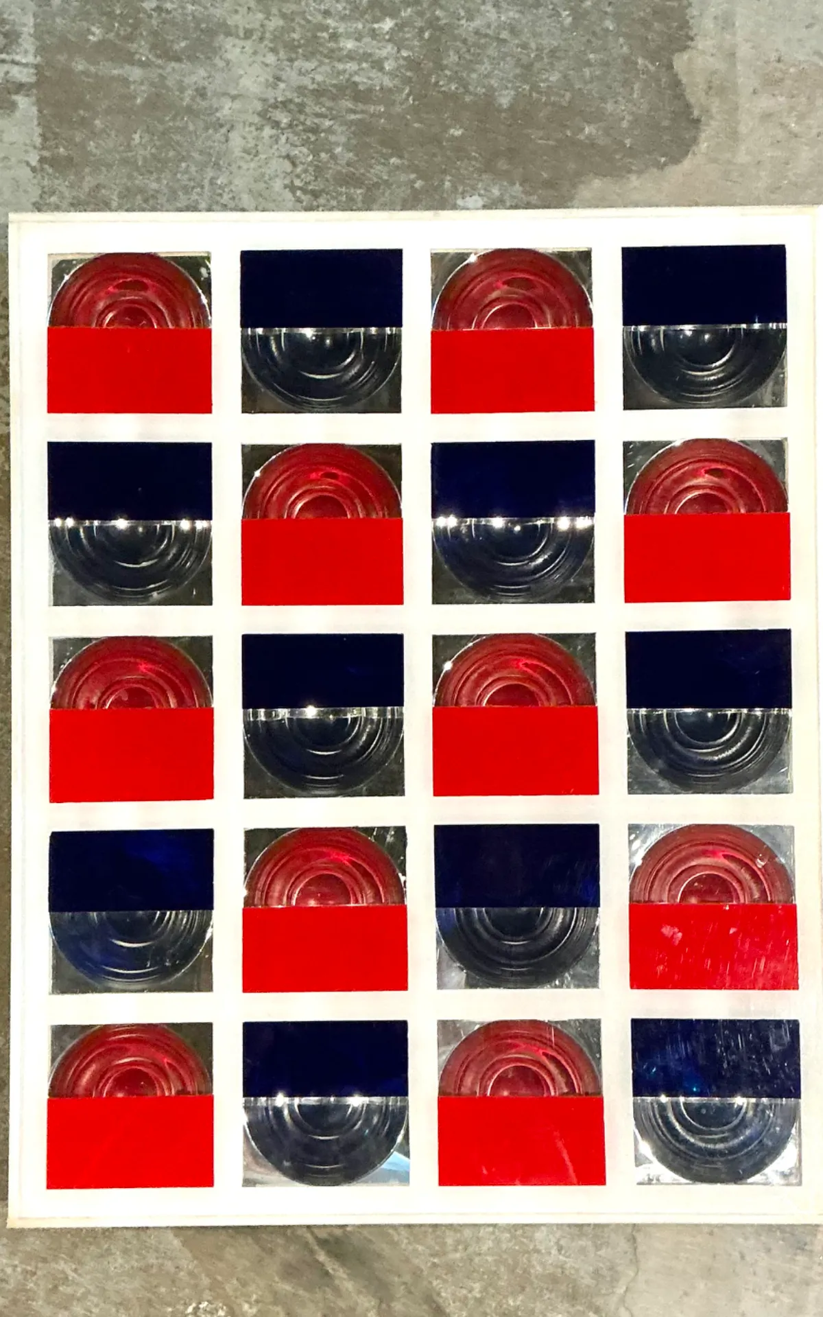 Vintage Lucite and Wood Geometric Wall Art — additional photo 2
