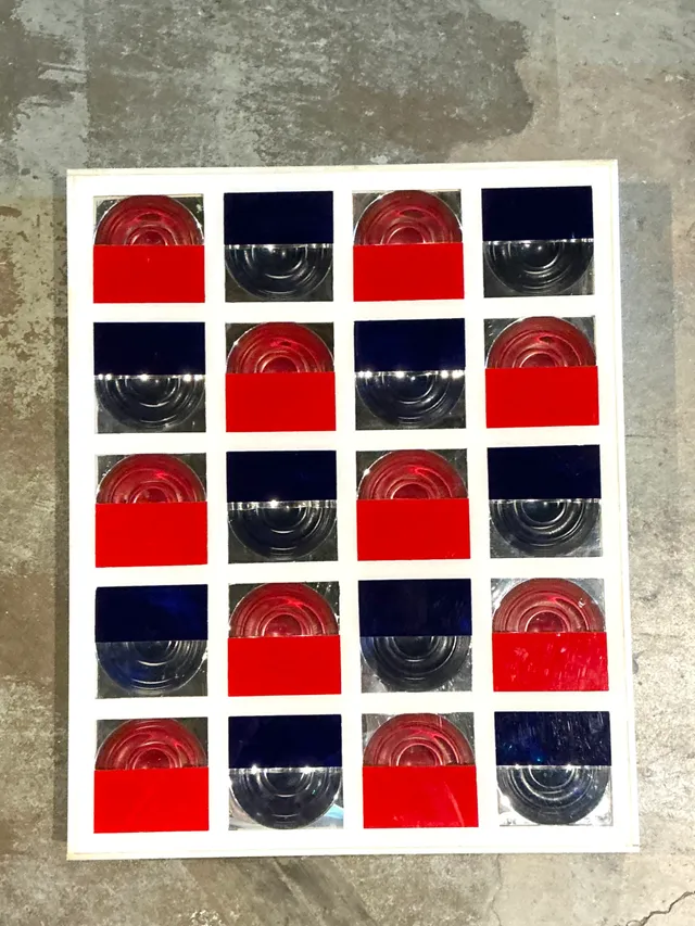 Vintage Lucite and Wood Geometric Wall Art — additional photo 6