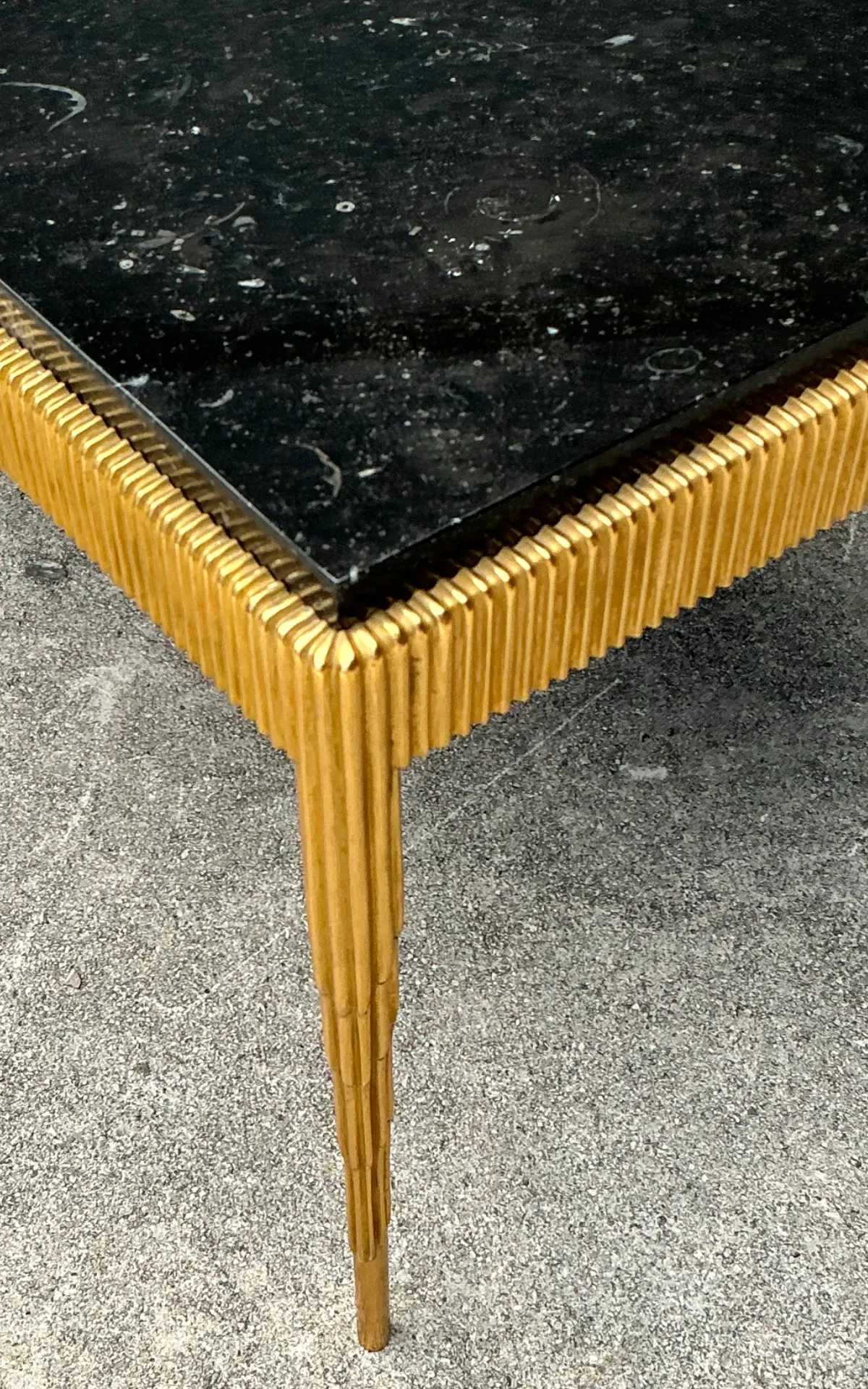 Vintage Gilt Metal and Stone Cocktail Table — additional photo 5