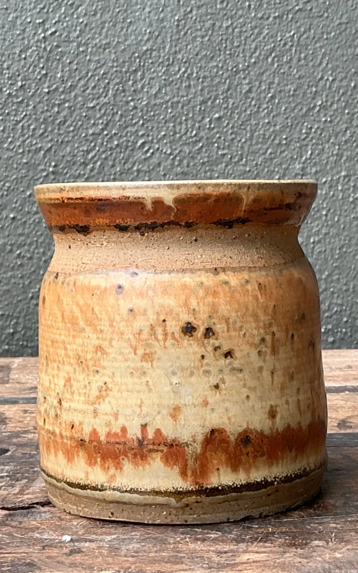Vintage Studio Pottery Glazed Ceramic Vase — additional photo 2