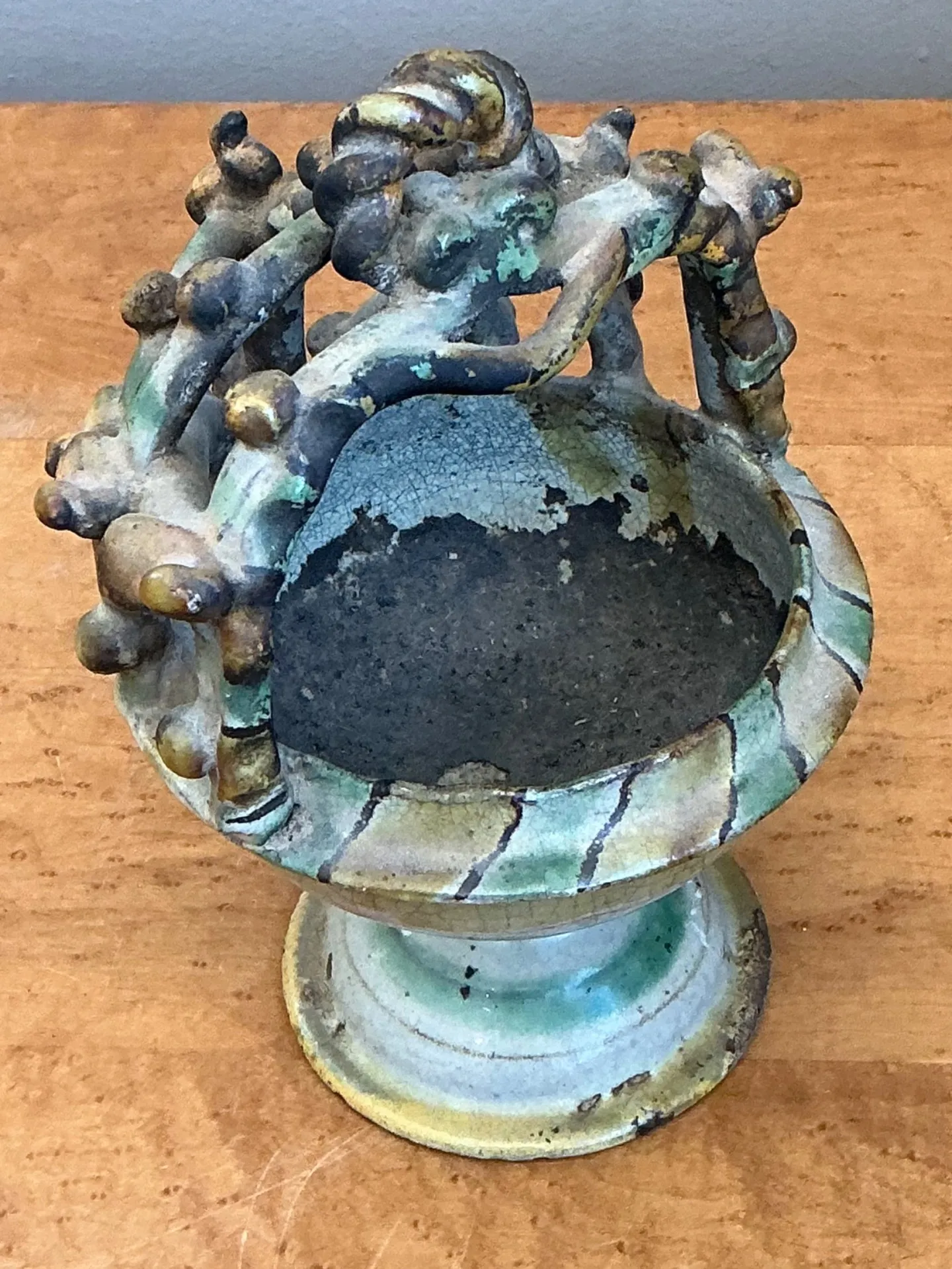 Vintage Polychrome Ceramic Crown Incensario — additional photo 5