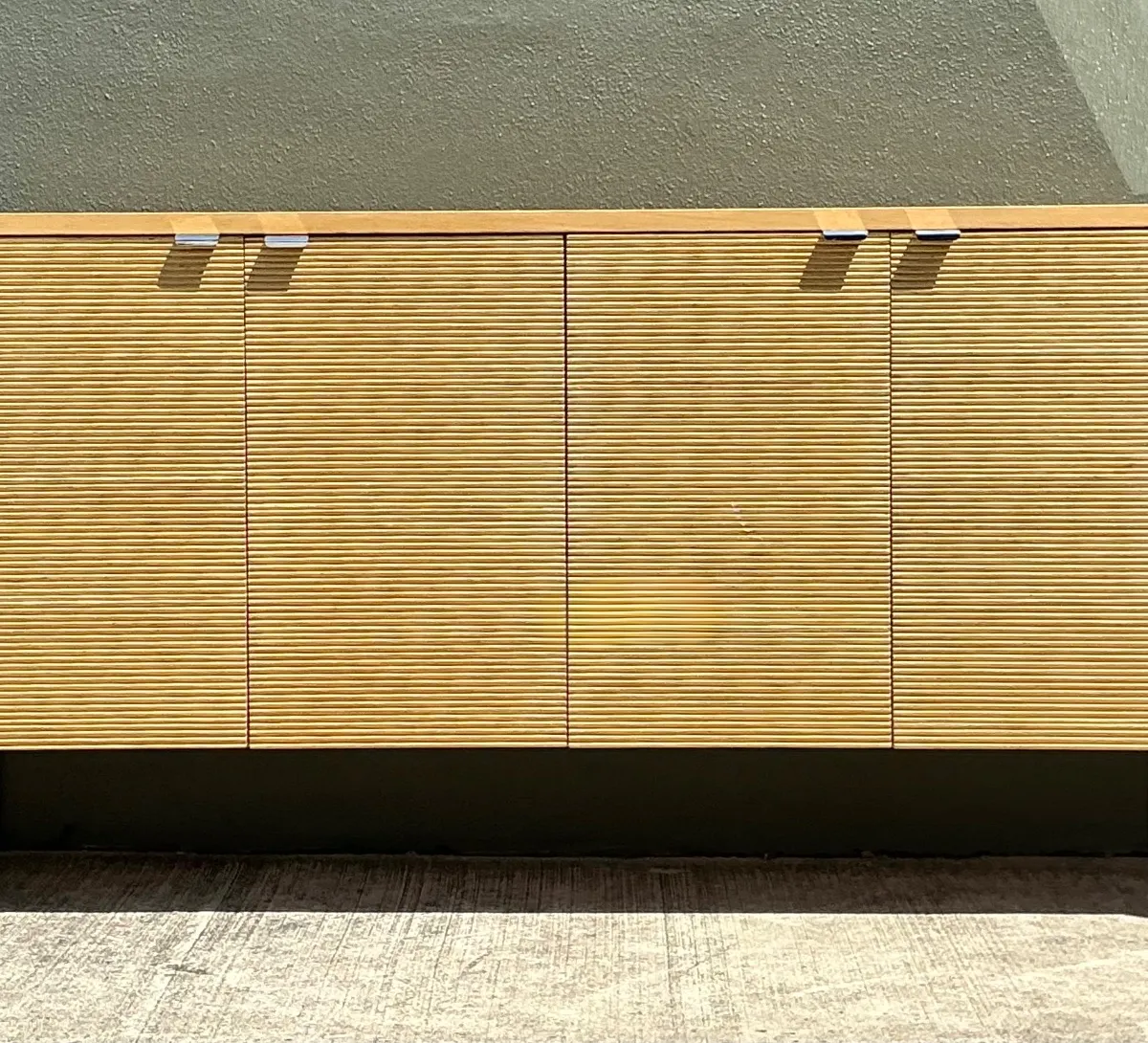 Vintage Polished Chrome and Wood Sideboard — additional photo 1
