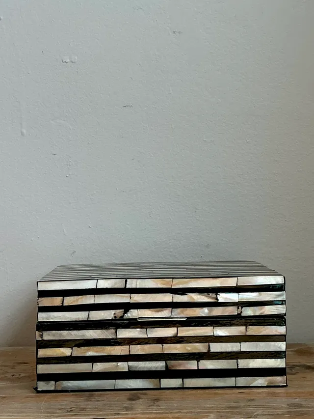 Vintage Striped Inlaid Decorative Box — additional photo 8