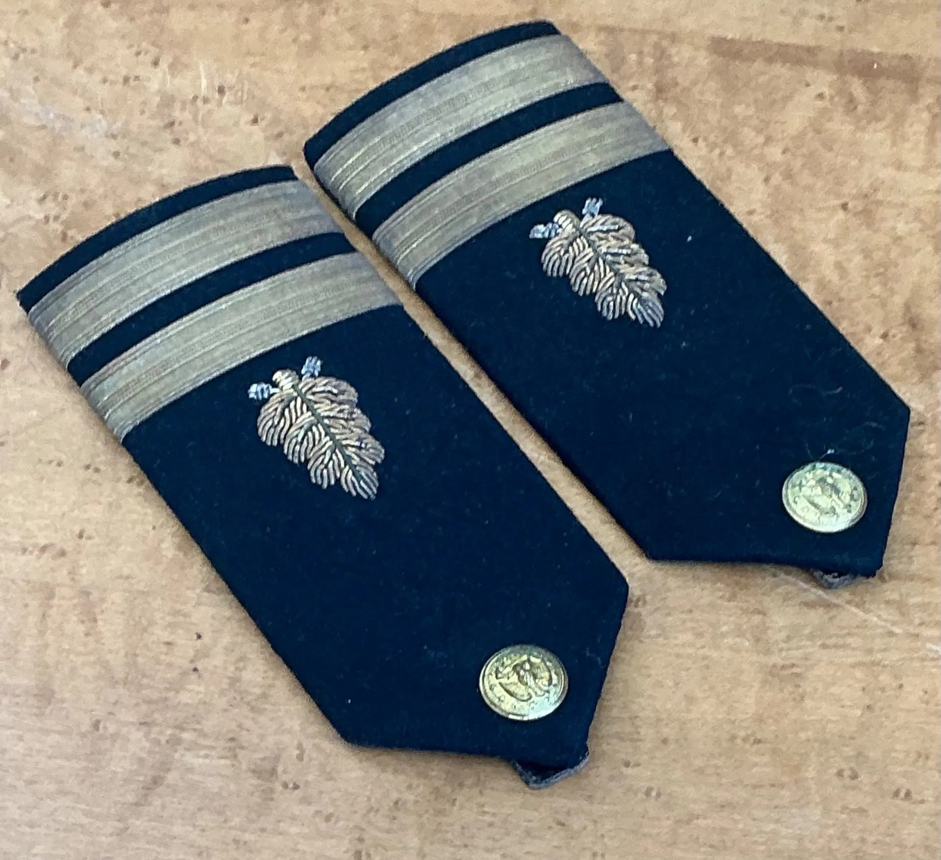Vintage Navy Epaulettes with Gold Embroidery — additional photo 1