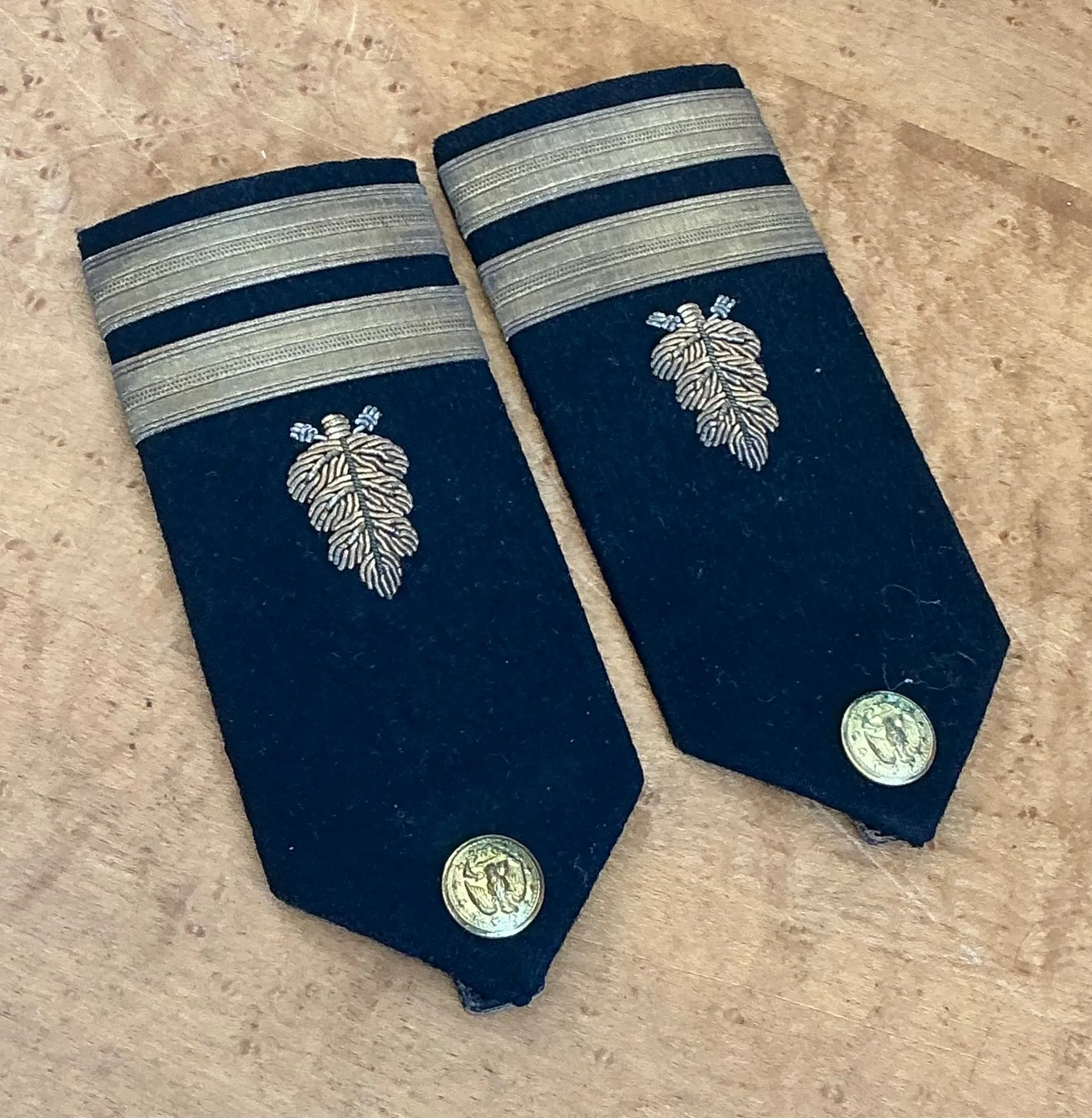 Vintage Navy Epaulettes with Gold Embroidery — additional photo 2