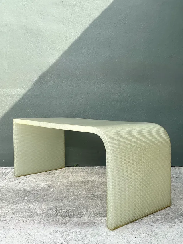 Vintage Cast Polymer Panelite Waterfall Desk After Rem Koolhaas — additional photo 2