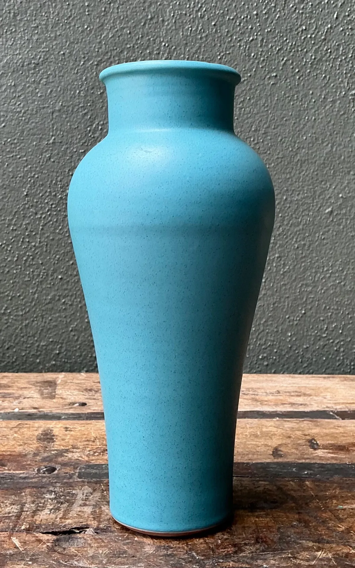 Vintage Studio Pottery Blue Vase — additional photo 3
