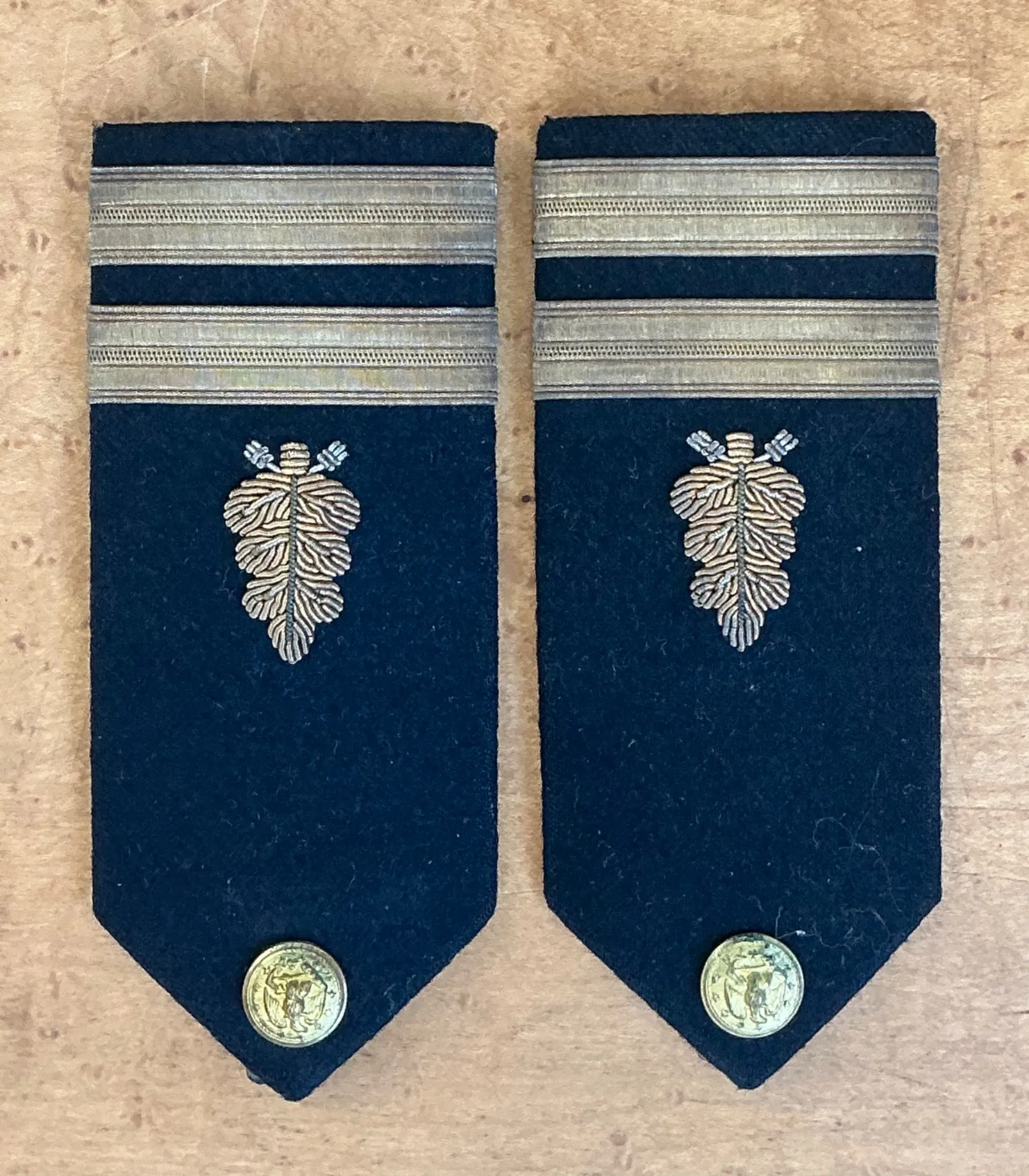 Vintage Navy Epaulettes with Gold Embroidery — additional photo 3