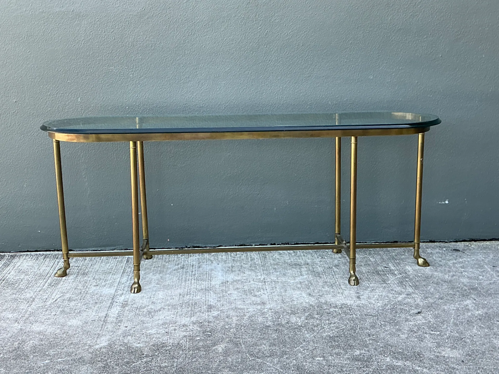 Vintage Brass Hoof Console Table — additional photo 3