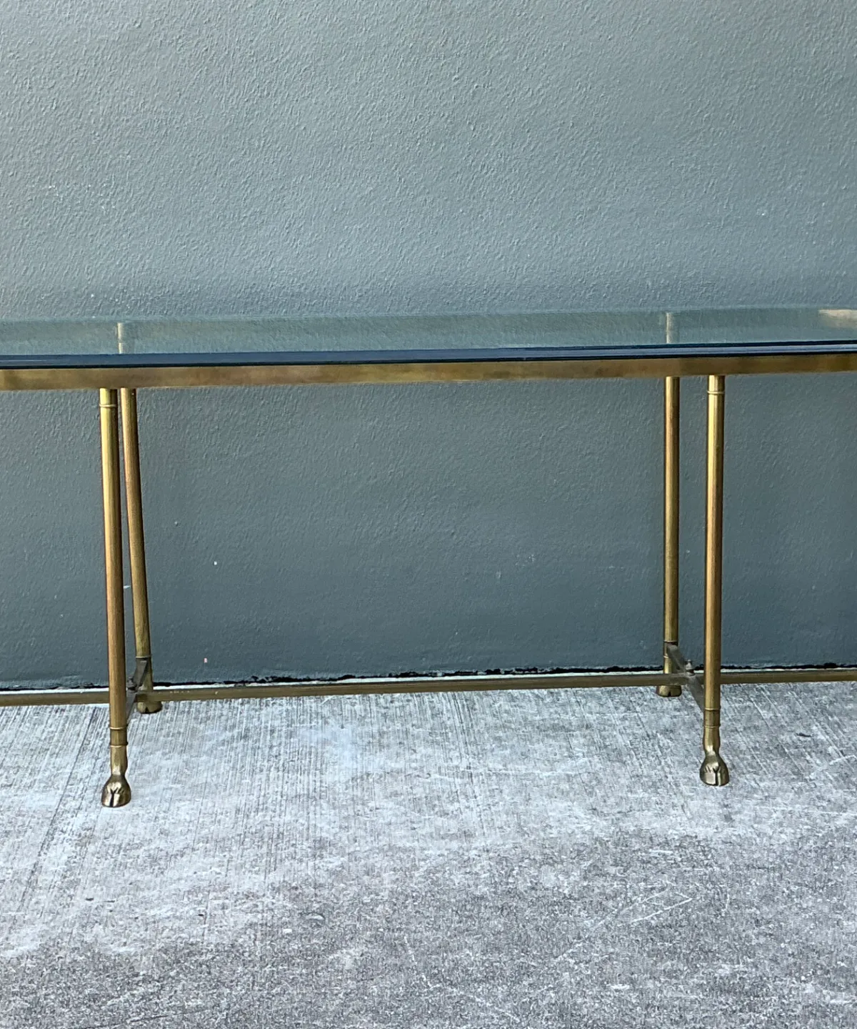 Vintage Brass Hoof Console Table — additional photo 3