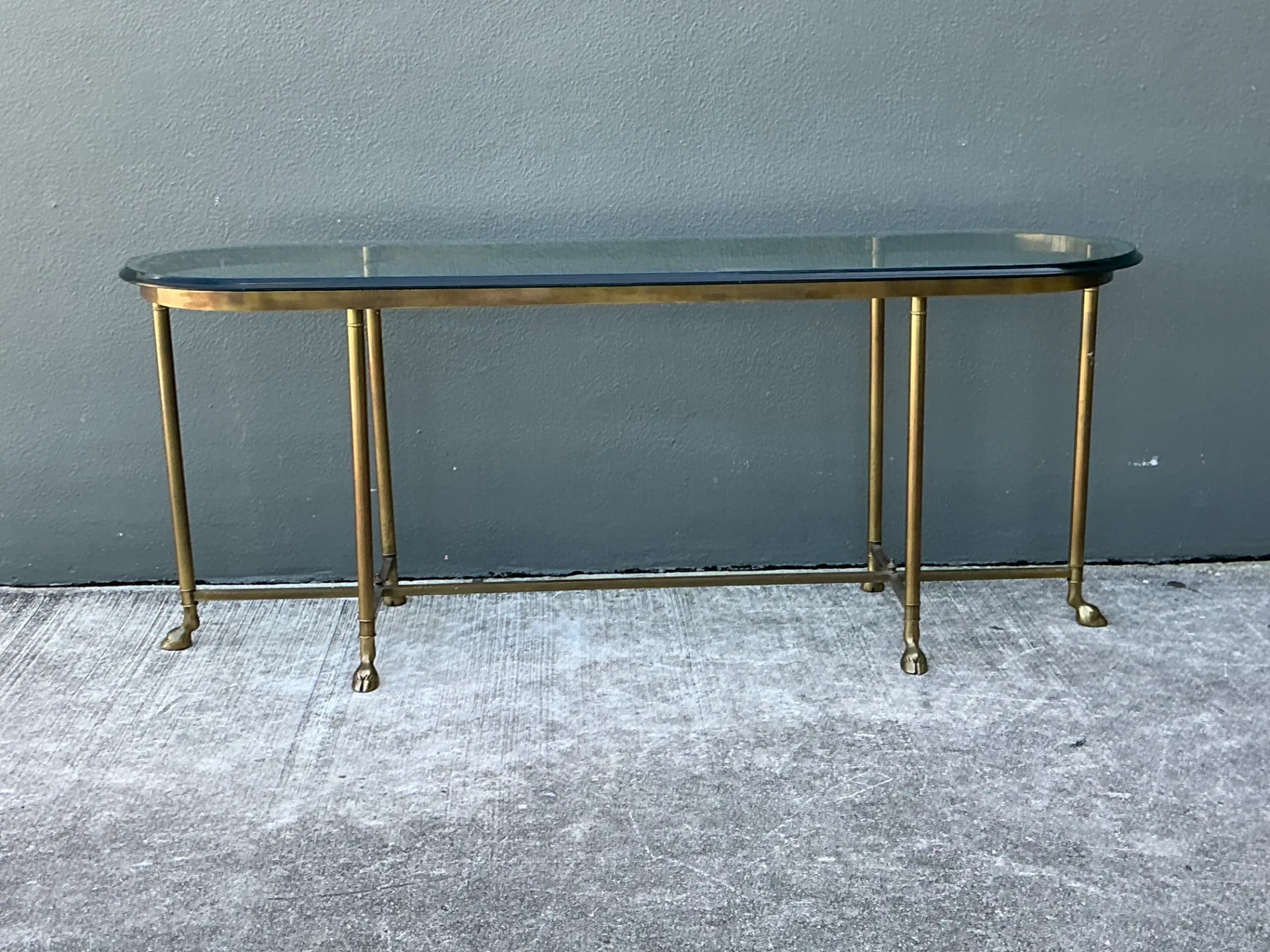 Vintage Brass Hoof Console Table — additional photo 8