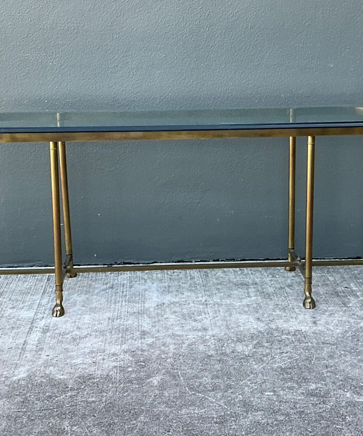 Vintage Brass Hoof Console Table — additional photo 8