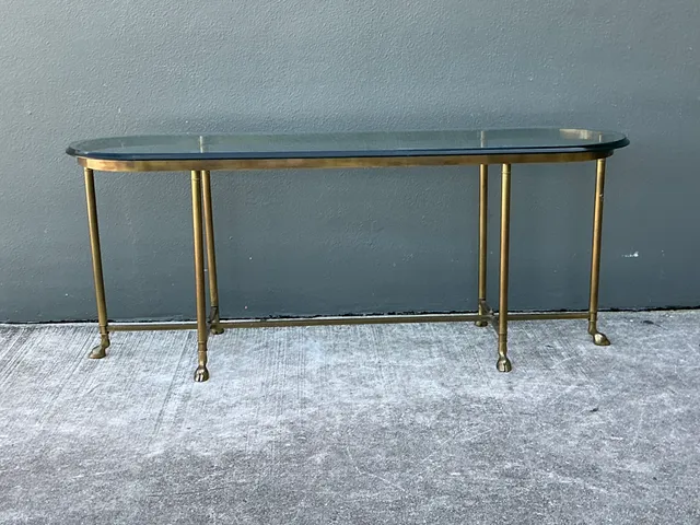 Vintage Brass Hoof Console Table — additional photo 8