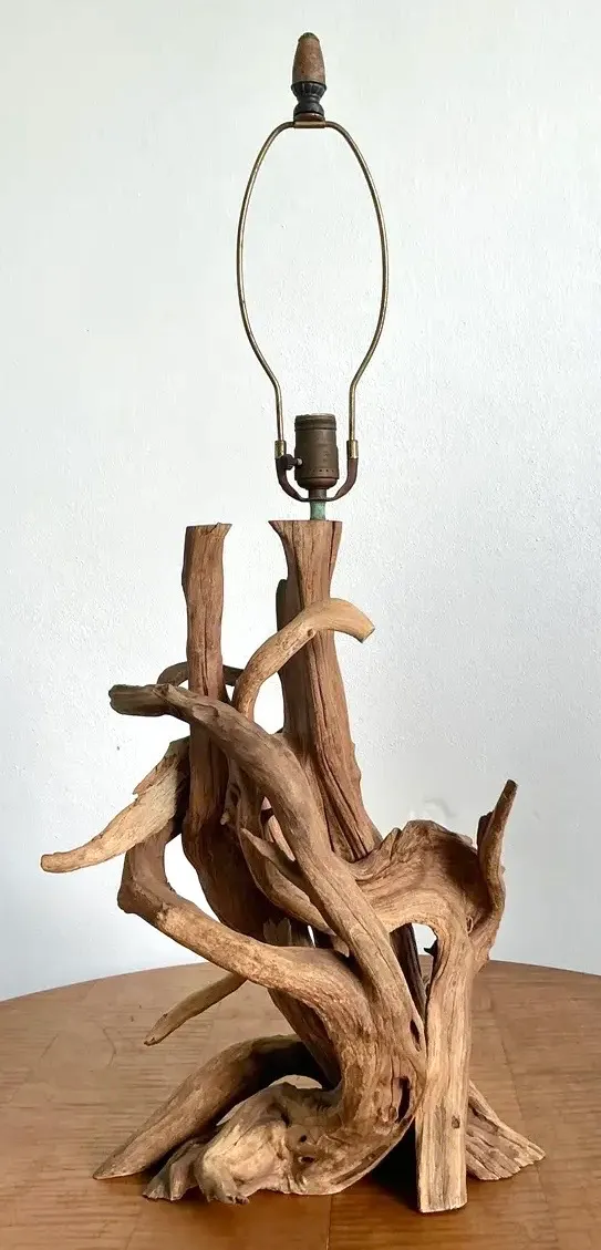 Vintage Boho Driftwood Lamp — additional photo 3